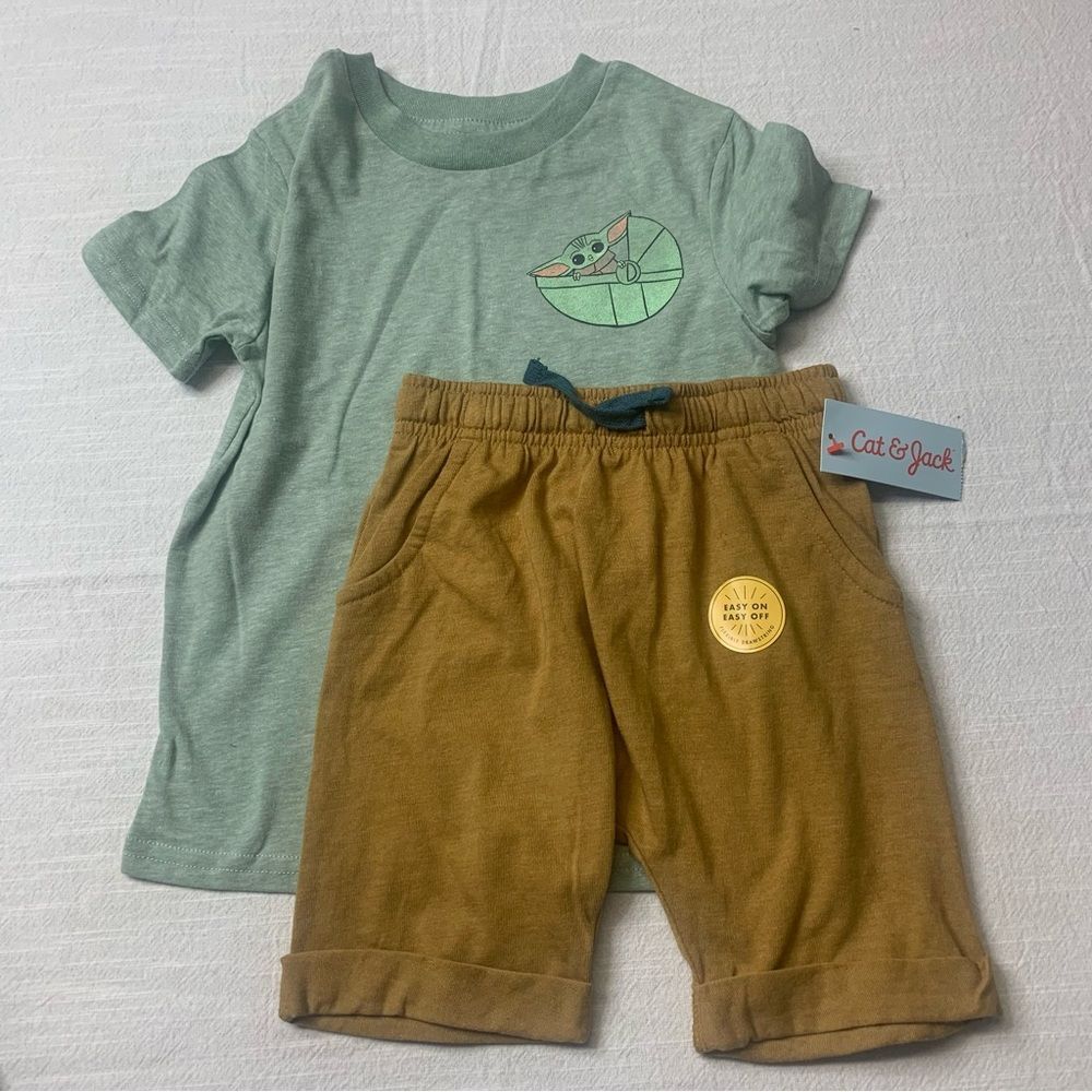 Star Wars and Cat & Jack Boys T-Shirt and Short Size 5T